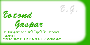 botond gaspar business card